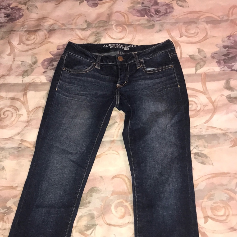 dark-wash skinny jeans